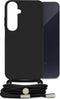 Mobilize Telefoonhoesje geschikt voor Samsung Galaxy A55 Flexibel TPU | Mobilize Lanyard Gelly Hoesje met koord - Zwart