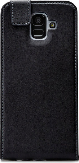 Mobilize Telefoonhoesje geschikt voor Samsung Galaxy A6 (2018) Hoesje | Mobilize Classic Gelly Bookcase | Pasjeshouder voor 1 Pasje | Telefoonhoesje voor Pinpas / OV Kaart / Rijbewijs - Zwart