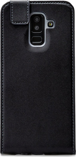 Mobilize Telefoonhoesje geschikt voor Samsung Galaxy A6 Plus (2018) Hoesje | Mobilize Classic Gelly Bookcase | Pasjeshouder voor 1 Pasje | Telefoonhoesje voor Pinpas / OV Kaart / Rijbewijs - Zwart