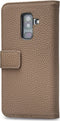 Mobilize Telefoonhoesje geschikt voor Samsung Galaxy A6 Plus (2018) Hoesje | Mobilize Elite Gelly Bookcase Portemonnee | Pasjeshouder voor 3 Pasjes | Telefoonhoesje voor Pinpas / OV Kaart / Rijbewijs - Taupe
