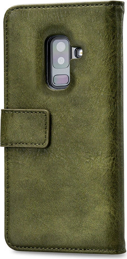Mobilize Telefoonhoesje geschikt voor Samsung Galaxy A6 Plus (2018) Hoesje | Mobilize Elite Gelly Bookcase Portemonnee | Pasjeshouder voor 3 Pasjes | Telefoonhoesje voor Pinpas / OV Kaart / Rijbewijs - Groen