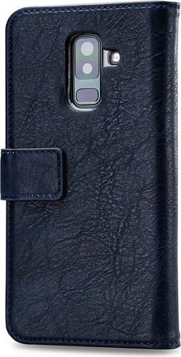 Mobilize Telefoonhoesje geschikt voor Samsung Galaxy A6 Plus (2018) Hoesje | Mobilize Elite Gelly Bookcase Portemonnee | Pasjeshouder voor 3 Pasjes | Telefoonhoesje voor Pinpas / OV Kaart / Rijbewijs - Blauw