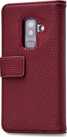 Mobilize Telefoonhoesje geschikt voor Samsung Galaxy A6 Plus (2018) Hoesje | Mobilize Elite Gelly Bookcase Portemonnee | Pasjeshouder voor 3 Pasjes | Telefoonhoesje voor Pinpas / OV Kaart / Rijbewijs - Bordeaux Rood