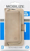 Mobilize Telefoonhoesje geschikt voor Samsung Galaxy A6 Plus (2018) Hoesje | Mobilize Gelly Zipper Uitneembare 2in1 Clutch | Pasjeshouder voor 3 Pasjes | Telefoonhoesje voor Pinpas / OV Kaart / Rijbewijs - Latte | Bruin