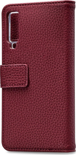Mobilize Telefoonhoesje geschikt voor Samsung Galaxy A7 (2018) Hoesje | Mobilize Elite Gelly Bookcase Portemonnee | Pasjeshouder voor 3 Pasjes | Telefoonhoesje voor Pinpas / OV Kaart / Rijbewijs - Bordeaux Rood
