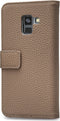 Mobilize Telefoonhoesje geschikt voor Samsung Galaxy A8 (2018) Hoesje | Mobilize Elite Gelly Bookcase | Pasjeshouder voor 3 Pasjes | Telefoonhoesje voor Pinpas / OV Kaart / Rijbewijs - Taupe