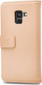 Mobilize Telefoonhoesje geschikt voor Samsung Galaxy A8 (2018) Hoesje | Mobilize Elite Gelly Bookcase | Pasjeshouder voor 3 Pasjes | Telefoonhoesje voor Pinpas / OV Kaart / Rijbewijs - Sand | Roze