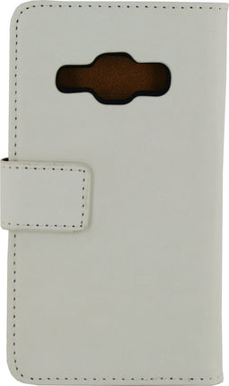 Mobilize Telefoonhoesje geschikt voor Samsung Galaxy J1 (2015) Hoesje | Mobilize Classic Wallet Bookcase Portemonnee | Pasjeshouder voor 2 Pasjes | Telefoonhoesje voor Pinpas / OV Kaart / Rijbewijs - Wit
