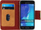 Mobilize Telefoonhoesje geschikt voor Samsung Galaxy J1 (2016) Hoesje Echt Leer | Mobilize Detachable Wallet Uitneembare 2in1 Bookcase | Pasjeshouder voor 2 Pasjes | Telefoonhoesje voor Pinpas / OV Kaart / Rijbewijs - Bruin