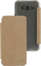 Mobilize Telefoonhoesje geschikt voor Samsung Galaxy J5 (2015) Hoesje TPU,Kunstleer | Mobilize Slim Booklet Bookcase | Pasjeshouder voor 1 Pasje | Telefoonhoesje voor Pinpas / OV Kaart / Rijbewijs - Snake Creamy Rose | Bruin