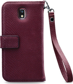 Mobilize Telefoonhoesje geschikt voor Samsung Galaxy J5 (2017) Hoesje | Mobilize Gelly Zipper Uitneembare 2in1 Clutch | Pasjeshouder voor 3 Pasjes | Telefoonhoesje voor Pinpas / OV Kaart / Rijbewijs - Bordeaux | Bordeaux rood