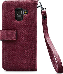 Mobilize Telefoonhoesje geschikt voor Samsung Galaxy J6 (2018) Hoesje | Mobilize Gelly Velvet Uitneembare 2in1 Clutch | Pasjeshouder voor 3 Pasjes | Telefoonhoesje voor Pinpas / OV Kaart / Rijbewijs - Bordeaux | Bordeaux rood