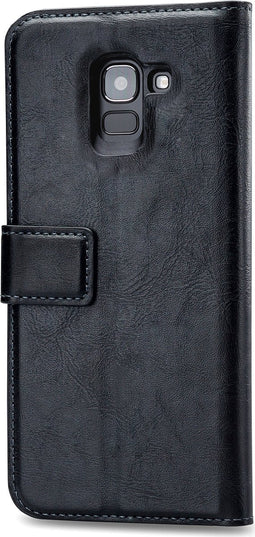 Mobilize Telefoonhoesje geschikt voor Samsung Galaxy J6 (2018) Hoesje | Mobilize Magnet Uitneembare 2in1 Bookcase | Pasjeshouder voor 3 Pasjes | Telefoonhoesje voor Pinpas / OV Kaart / Rijbewijs - Zwart