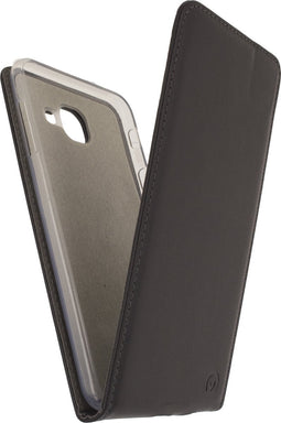 Mobilize Telefoonhoesje geschikt voor Samsung Galaxy J7 Max Hoesje | Mobilize Classic Gelly Flipcase | Pasjeshouder voor 1 Pasje | Telefoonhoesje voor Pinpas / OV Kaart / Rijbewijs - Zwart