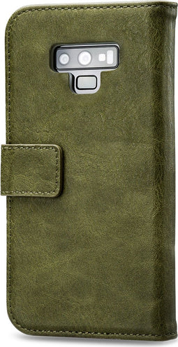 Mobilize Telefoonhoesje geschikt voor Samsung Galaxy Note 9 Hoesje | Mobilize Elite Gelly Bookcase Portemonnee | Pasjeshouder voor 3 Pasjes | Telefoonhoesje voor Pinpas / OV Kaart / Rijbewijs - Groen
