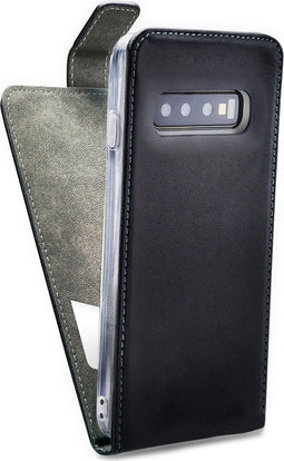 Mobilize Telefoonhoesje geschikt voor Samsung Galaxy S10 Hoesje | Mobilize Classic Gelly Bookcase | Pasjeshouder voor 1 Pasje | Telefoonhoesje voor Pinpas / OV Kaart / Rijbewijs - Zwart