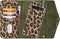 Mobilize Telefoonhoesje geschikt voor Samsung Galaxy S10 Hoesje | Mobilize Gelly Uitneembare 2in1 Clutch | Pasjeshouder voor 3 Pasjes | Telefoonhoesje voor Pinpas / OV Kaart / Rijbewijs - Leopard | Bruin,groen