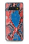 Mobilize Telefoonhoesje geschikt voor Samsung Galaxy S10 Hoesje | Mobilize Gelly Velvet Uitneembare 2in1 Clutch | Pasjeshouder voor 3 Pasjes | Telefoonhoesje voor Pinpas / OV Kaart / Rijbewijs - Coral Snake | Rood