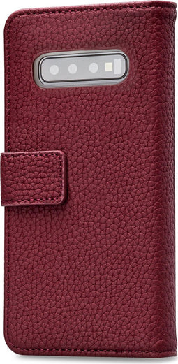 Mobilize Telefoonhoesje geschikt voor Samsung Galaxy S10 Plus Hoesje | Mobilize Elite Gelly Bookcase | Pasjeshouder voor 3 Pasjes | Telefoonhoesje voor Pinpas / OV Kaart / Rijbewijs - Bordeaux Rood