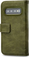 Mobilize Telefoonhoesje geschikt voor Samsung Galaxy S10 Plus Hoesje | Mobilize Elite Gelly Bookcase | Pasjeshouder voor 3 Pasjes | Telefoonhoesje voor Pinpas / OV Kaart / Rijbewijs - Groen
