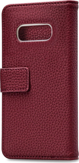 Mobilize Telefoonhoesje geschikt voor Samsung Galaxy S10e Hoesje | Mobilize Elite Gelly Bookcase | Pasjeshouder voor 3 Pasjes | Telefoonhoesje voor Pinpas / OV Kaart / Rijbewijs - Bordeaux Rood