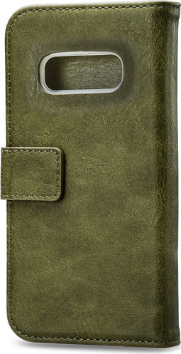 Mobilize Telefoonhoesje geschikt voor Samsung Galaxy S10e Hoesje | Mobilize Elite Gelly Bookcase | Pasjeshouder voor 3 Pasjes | Telefoonhoesje voor Pinpas / OV Kaart / Rijbewijs - Groen