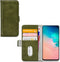 Mobilize Telefoonhoesje geschikt voor Samsung Galaxy S10e Hoesje | Mobilize Elite Gelly Bookcase | Pasjeshouder voor 3 Pasjes | Telefoonhoesje voor Pinpas / OV Kaart / Rijbewijs - Groen