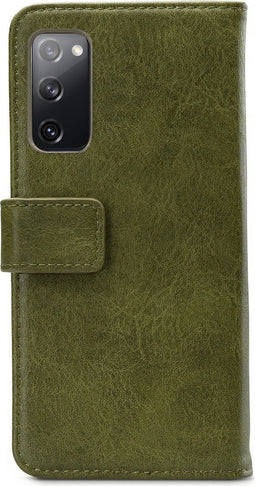 Mobilize Telefoonhoesje geschikt voor Samsung Galaxy S20 FE Hoesje | Mobilize Elite Gelly Bookcase Portemonnee | Pasjeshouder voor 3 Pasjes | Telefoonhoesje voor Pinpas / OV Kaart / Rijbewijs - Groen