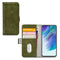 Mobilize Telefoonhoesje geschikt voor Samsung Galaxy S21 FE Hoesje | Mobilize Elite Gelly Bookcase Portemonnee | Pasjeshouder voor 3 Pasjes | Telefoonhoesje voor Pinpas / OV Kaart / Rijbewijs - Groen
