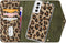Mobilize Telefoonhoesje geschikt voor Samsung Galaxy S21 FE Hoesje | Mobilize Gelly Uitneembare 2in1 Clutch | Pasjeshouder voor 3 Pasjes | Telefoonhoesje voor Pinpas / OV Kaart / Rijbewijs - Leopard | Bruin