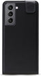 Mobilize Telefoonhoesje geschikt voor Samsung Galaxy S21 Hoesje | Mobilize Classic Gelly Flipcase | Pasjeshouder voor 1 Pasje | Telefoonhoesje voor Pinpas / OV Kaart / Rijbewijs - Zwart