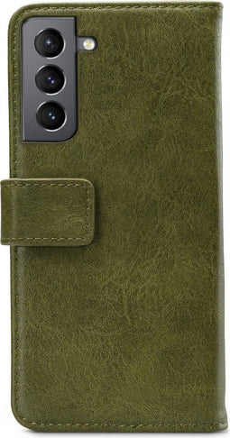 Mobilize Telefoonhoesje geschikt voor Samsung Galaxy S21 Plus Hoesje | Mobilize Elite Gelly Bookcase Portemonnee | Pasjeshouder voor 3 Pasjes | Telefoonhoesje voor Pinpas / OV Kaart / Rijbewijs - Groen