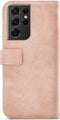 Mobilize Telefoonhoesje geschikt voor Samsung Galaxy S21 Ultra Hoesje | Mobilize Elite Gelly Bookcase Portemonnee | Pasjeshouder voor 3 Pasjes | Telefoonhoesje voor Pinpas / OV Kaart / Rijbewijs - Soft Pink | Roze