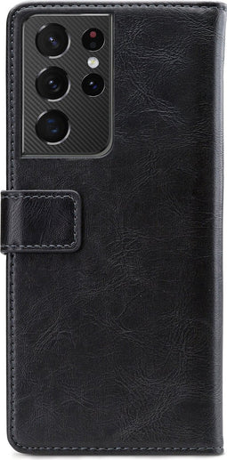 Mobilize Telefoonhoesje geschikt voor Samsung Galaxy S21 Ultra Hoesje | Mobilize Elite Gelly Bookcase Portemonnee | Pasjeshouder voor 3 Pasjes | Telefoonhoesje voor Pinpas / OV Kaart / Rijbewijs - Zwart