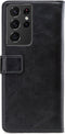 Mobilize Telefoonhoesje geschikt voor Samsung Galaxy S21 Ultra Hoesje | Mobilize Elite Gelly Bookcase Portemonnee | Pasjeshouder voor 3 Pasjes | Telefoonhoesje voor Pinpas / OV Kaart / Rijbewijs - Zwart