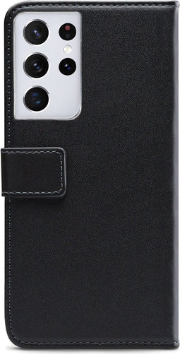 Mobilize Telefoonhoesje geschikt voor Samsung Galaxy S21 Ultra Hoesje | Mobilize Classic Gelly Wallet Bookcase Portemonnee | Pasjeshouder voor 2 Pasjes | Telefoonhoesje voor Pinpas / OV Kaart / Rijbewijs - Zwart