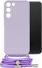 Mobilize Telefoonhoesje geschikt voor Samsung Galaxy S22 Flexibel TPU | Mobilize Lanyard Gelly Hoesje met koord - Pastel Purple | Paars