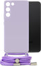 Mobilize Telefoonhoesje geschikt voor Samsung Galaxy S22 Plus Flexibel TPU | Mobilize Lanyard Gelly Hoesje met koord - Pastel Purple | Paars
