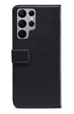 Mobilize Telefoonhoesje geschikt voor Samsung Galaxy S22 Ultra Hoesje | Mobilize Classic Gelly Wallet Bookcase Portemonnee | Pasjeshouder voor 2 Pasjes | Telefoonhoesje voor Pinpas / OV Kaart / Rijbewijs - Zwart