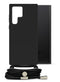Mobilize Telefoonhoesje geschikt voor Samsung Galaxy S22 Ultra Flexibel TPU | Mobilize Lanyard Gelly Hoesje met koord - Zwart