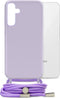 Mobilize Telefoonhoesje geschikt voor Samsung Galaxy S23 FE Flexibel TPU | Mobilize Lanyard Gelly Hoesje met koord - Pastel Purple | Paars