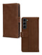 Mobilize Telefoonhoesje geschikt voor Samsung Galaxy S23 Hoesje Echt Leer | Mobilize Wallet Bookcase Portemonnee | Pasjeshouder voor 3 Pasjes | Telefoonhoesje voor Pinpas / OV Kaart / Rijbewijs - Bruin