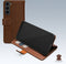 Mobilize Telefoonhoesje geschikt voor Samsung Galaxy S23 Hoesje Echt Leer | Mobilize Wallet Bookcase Portemonnee | Pasjeshouder voor 3 Pasjes | Telefoonhoesje voor Pinpas / OV Kaart / Rijbewijs - Bruin
