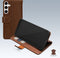 Mobilize Telefoonhoesje geschikt voor Samsung Galaxy S24 FE Hoesje Echt Leer | Mobilize Wallet Bookcase Portemonnee | Pasjeshouder voor 3 Pasjes | Telefoonhoesje voor Pinpas / OV Kaart / Rijbewijs - Bruin
