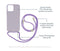 Mobilize Telefoonhoesje geschikt voor Samsung Galaxy S24 Flexibel TPU | Mobilize Lanyard Gelly Hoesje met koord - Pastel Purple | Paars