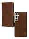 Mobilize Telefoonhoesje geschikt voor Samsung Galaxy S24 Hoesje Echt Leer | Mobilize Wallet Bookcase Portemonnee | Pasjeshouder voor 3 Pasjes | Telefoonhoesje voor Pinpas / OV Kaart / Rijbewijs - Bruin