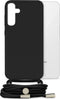 Mobilize Telefoonhoesje geschikt voor Samsung Galaxy S24 Plus Flexibel TPU | Mobilize Lanyard Gelly Hoesje met koord - Zwart