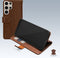 Mobilize Telefoonhoesje geschikt voor Samsung Galaxy S24 Ultra Hoesje Echt Leer | Mobilize Wallet Bookcase Portemonnee | Pasjeshouder voor 3 Pasjes | Telefoonhoesje voor Pinpas / OV Kaart / Rijbewijs - Bruin