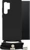 Mobilize Telefoonhoesje geschikt voor Samsung Galaxy S24 Ultra Flexibel TPU | Mobilize Lanyard Gelly Hoesje met koord - Zwart