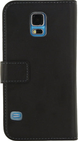 Mobilize Telefoonhoesje geschikt voor Samsung Galaxy S5 Hoesje | Mobilize Classic Gelly Wallet Bookcase Portemonnee | Pasjeshouder voor 2 Pasjes | Telefoonhoesje voor Pinpas / OV Kaart / Rijbewijs - Zwart